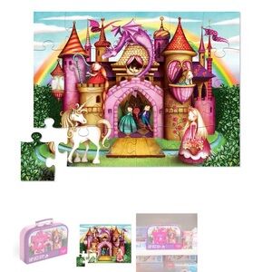 Magical Castle Puzzle for Kids - Pink and Purple